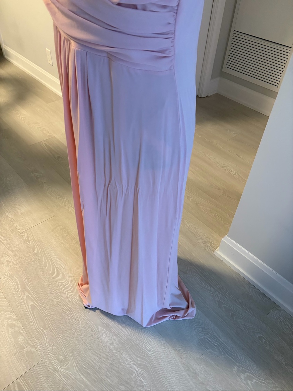 Mango Strapless Pink Ruched Maxi Dress - Picture 7 of 7